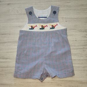 Vintage Samara Infant Shorts Romper Helicopters Size Baby Boys 12 Months C4